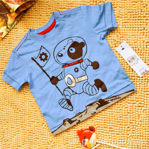 Boys Children Summer Chapa T-Shirt Mikono Mifupi Imelegea